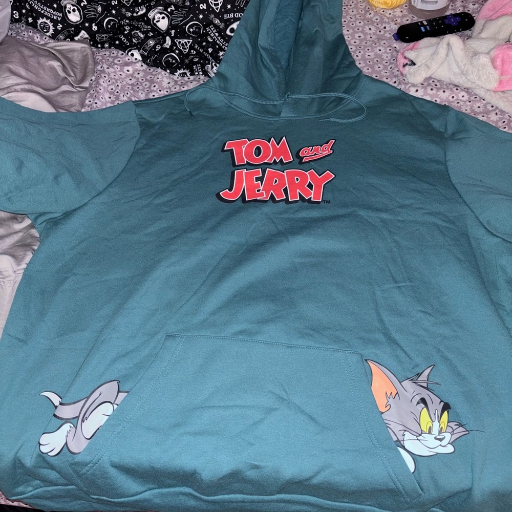 Warner Bros. Teal Tom and Jerry Hoodie